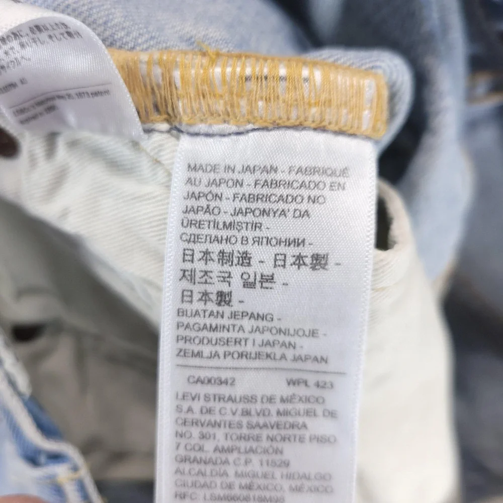Levi's Jeans Mens 29x32 Blue 501 Straight Made in Japan Selvedge Patchwork Dist